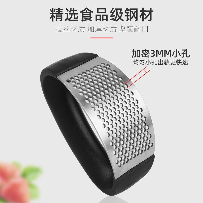 prensador de ajo de acero inoxidable prensador de ajo de anillo manual cocina multifuncional prensador de ajo doméstico herramienta de compresión de ajo pulverizado