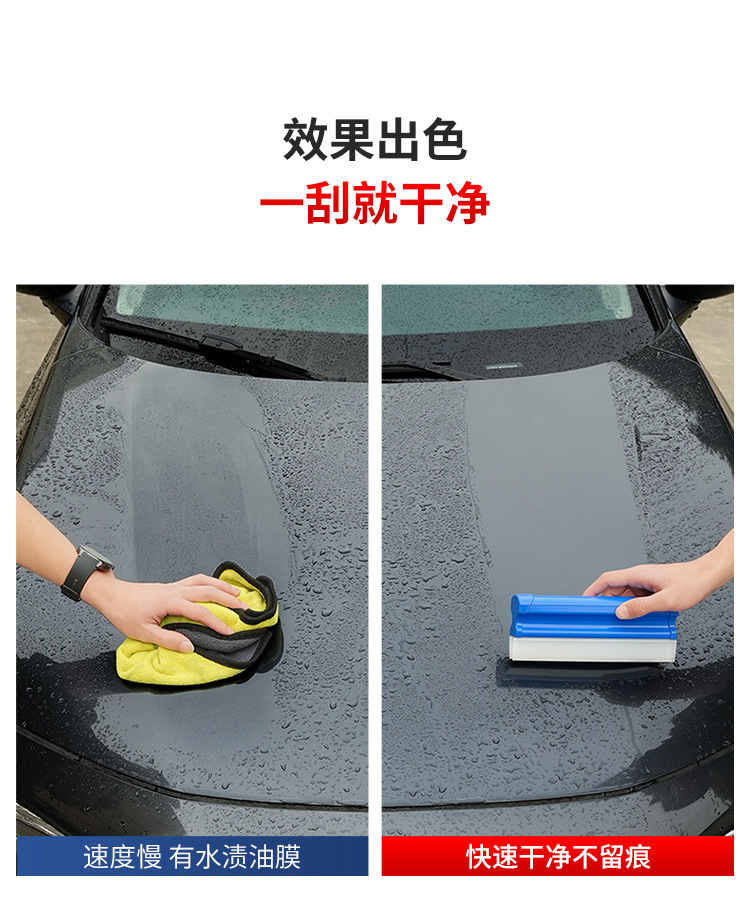 Double-Row Silicone Wiper Blade Car Windshield Paint Surface Water Scraper Cleaning Tool