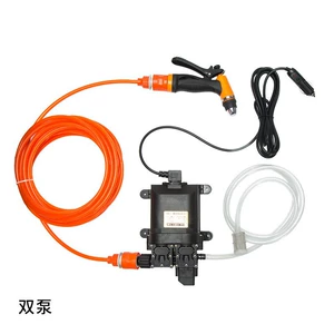 Portable car washer 12v dual pump high pressure electric car washer air conditioner washing machine brush car pump cross border