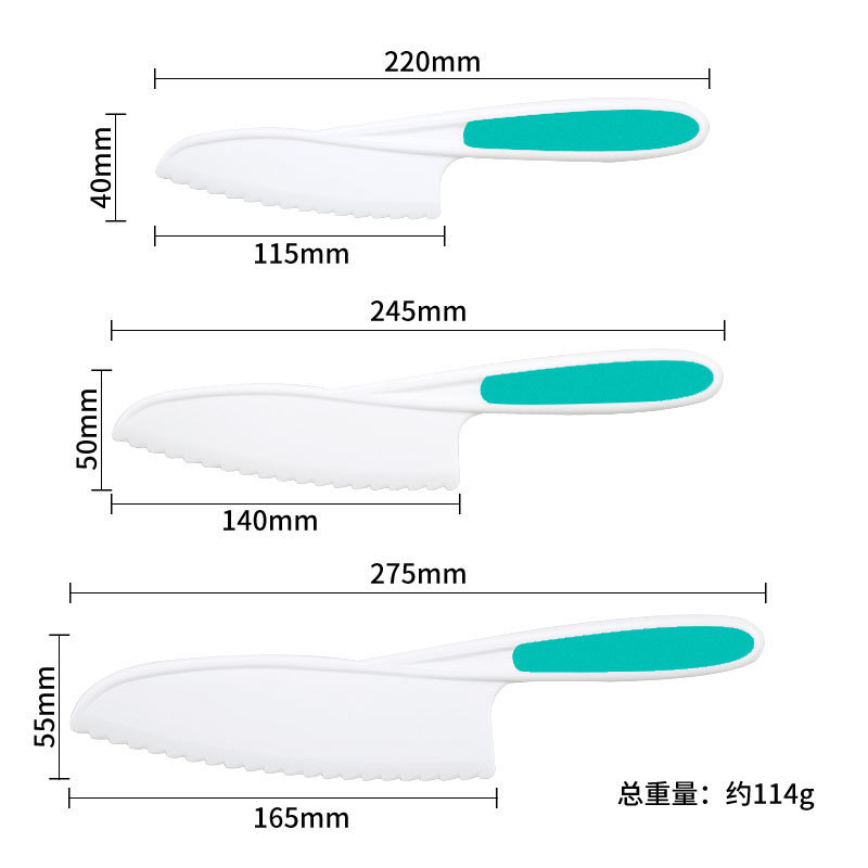 現物子供プラスチック果物ナイフセット幼稚園早教切菜ナイフデザートケーキナイフトーストパンナイフ|undefined