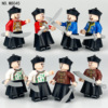 32 people in the Qing Dynasty 1633 Ancient Green Camp soldiers, the guardian guards, the child dolls, the children's assembly of building block toys