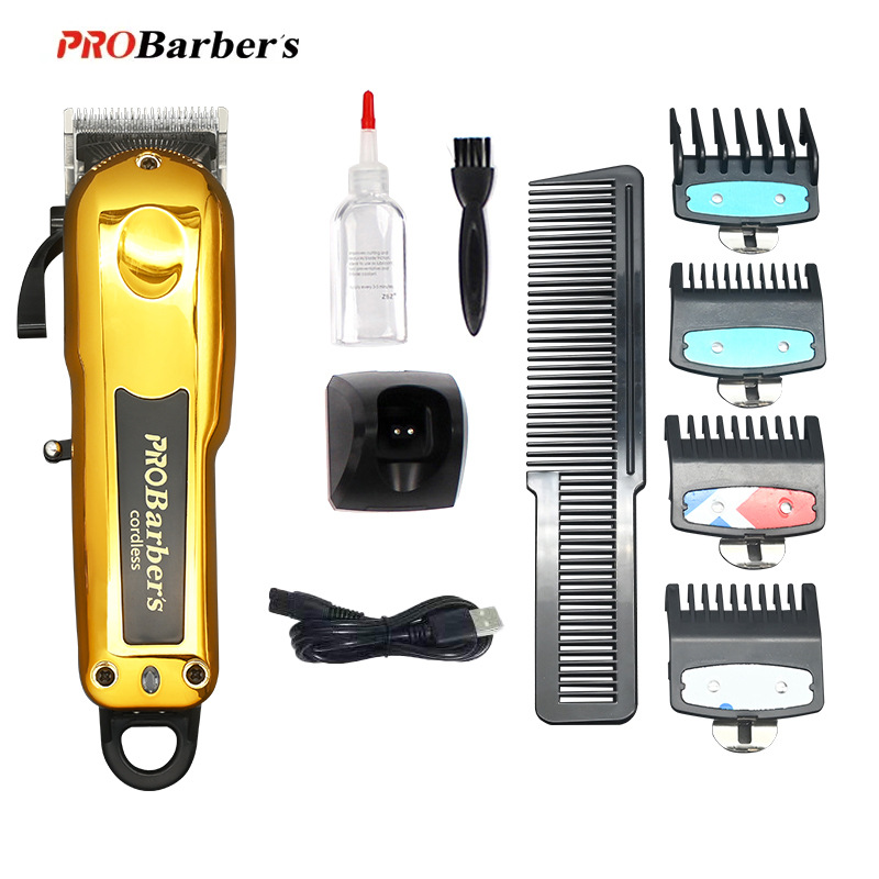 Cortadora de pelo profesional para barberías, recortadora eléctrica de acero inoxidable para afeitado, cortadora de pelo eléctrica para uso doméstico.