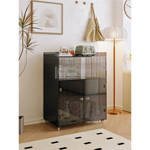 Acrylic Sideboard Modern Simple Household Living Room Wall Storage Cabinet Light Luxury Storage Cabinet Movable Tea Cabinet