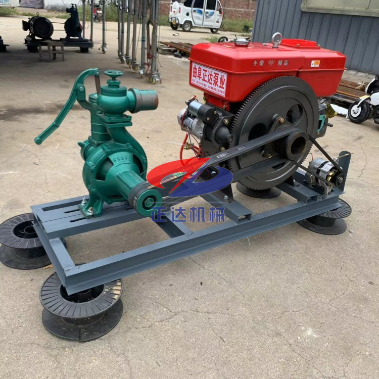 单缸柴油3寸高压水泵 农用灌溉用喷灌泵 扬程80立方单叶轮抽水泵