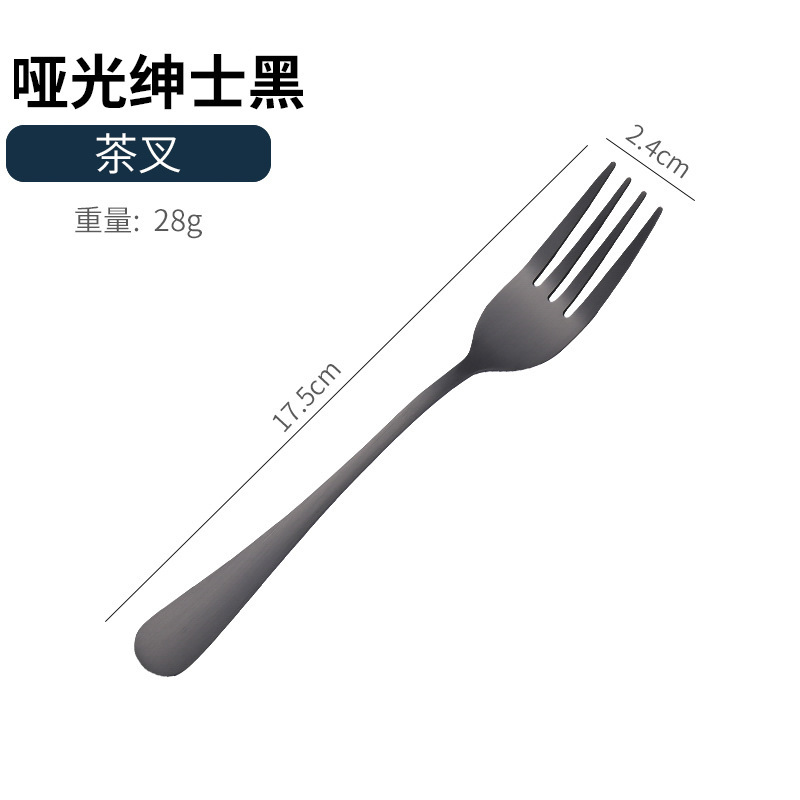 アマゾンクロスボーダー1010ステンレス食器セットチタンメッキマット黒洋食ステーキナイフフォークスプーン5セット|undefined
