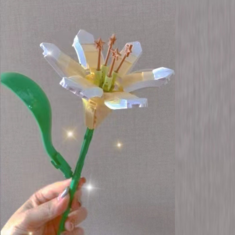 クロスボーダー佳奇積み木花diyはバラの永生花を組み合わせて彼女に祝日のプレゼントシリーズの花束のデスクトップを送ります。|undefined