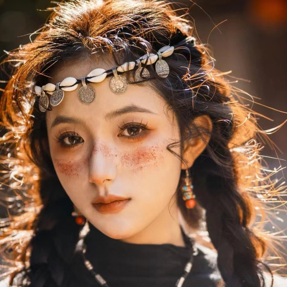 Bohemian Ethnic Headwear Exotic Style Super Fairy Headwear Daily All-match Eyebrow Pendant Antique Hair Chain Necklace