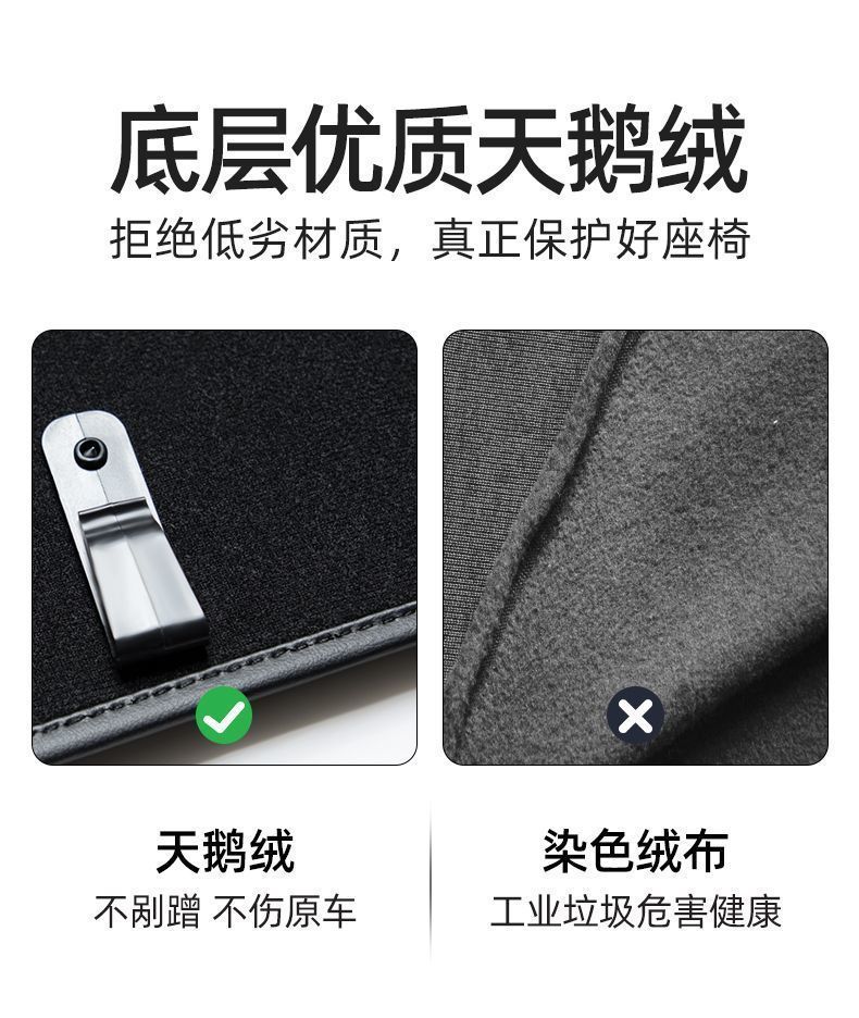 Suitable for Car Anti-Kick Pads, Rear Seat Anti-Wear Pads, Car Anti-Dirty Pads, Universal Car Backrest Storage Bag Card