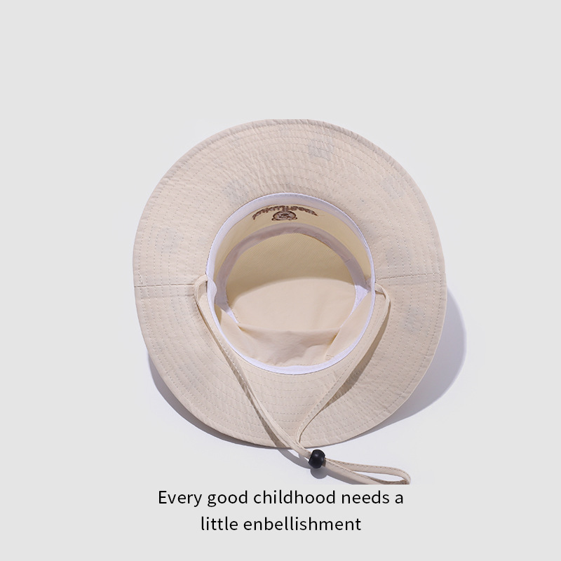 Sombreros para bebés primavera y otoño para niños sombreros delgados sombreros super bonitos osos sombreros para bebés sombreros de pescadores para niños coreanos