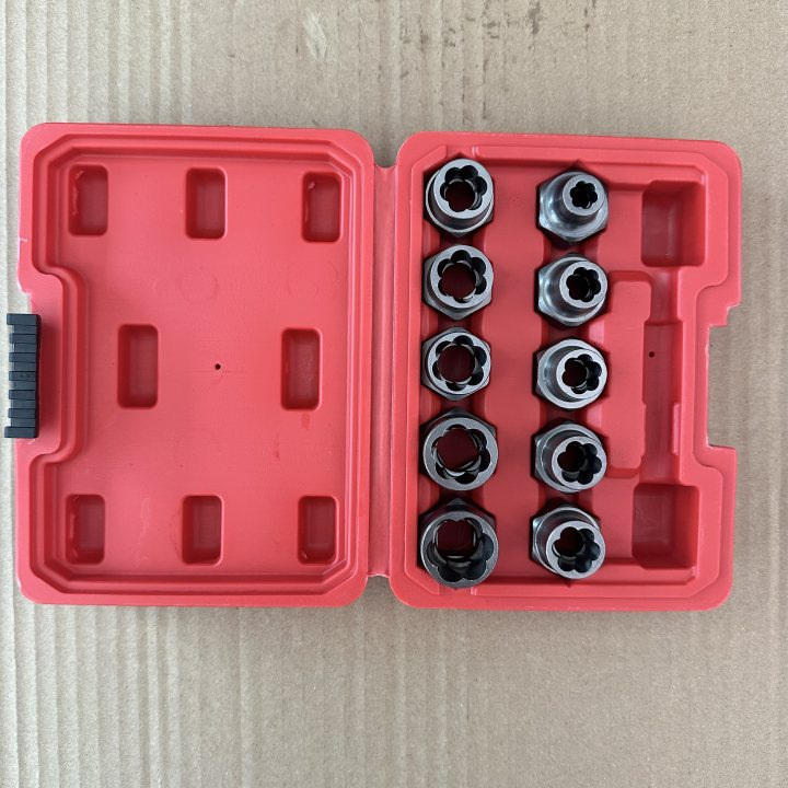 螺母取出器10pc 万能螺丝螺母滑牙 反向拆卸神器 套装