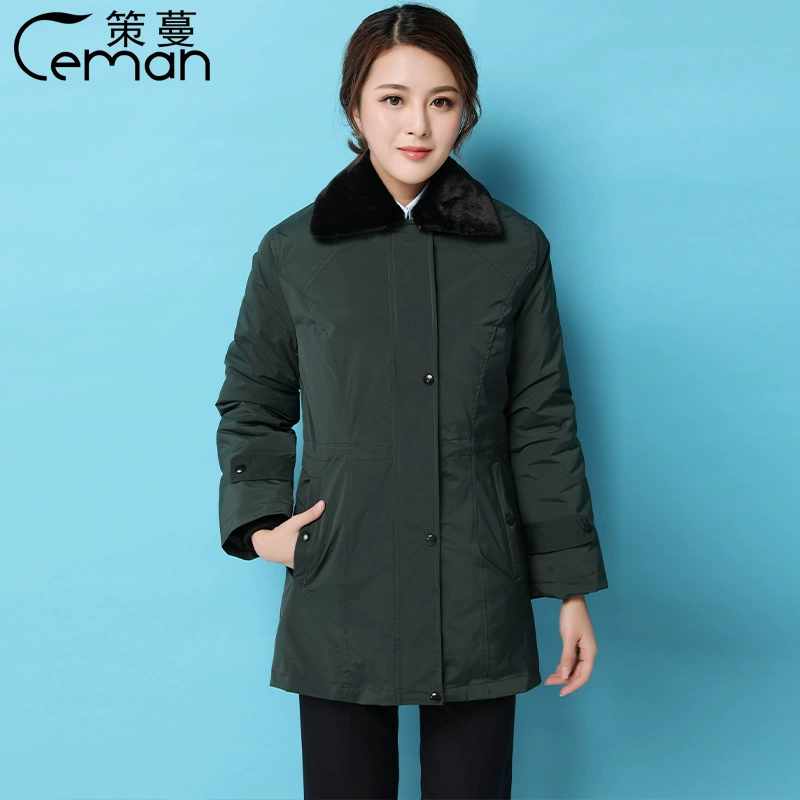 Ceman 2022 Новая почтовое отделение Женская стеганая куртка с хлопковой подкладкой, почтовая сберегательская оснастка, мужская деловая одежда, хлопковое пальто, комбинезон, зима