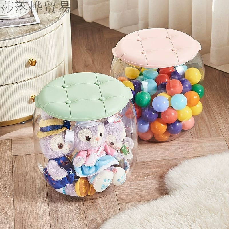 Табурет для хранения детских игрушек и кукол, прозрачный табурет для хранения, который можно использовать как небольшой табурет, ящик для хранения от Peng Rui.