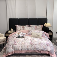 高檔純棉100S新疆長絨棉數碼印花四件套全棉被套床單套件批發代發