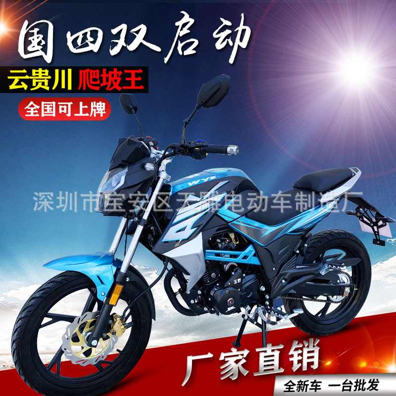 New Wang Ye AK150c Men's Straddle Street Sports Car Fuel National Four EFI Dual Start Fuel Saving High-end Motorcycle