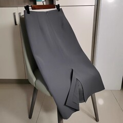 秋冬新作OL通勤プロバッグヒップスカートミディアムロング黒ハイウエストA字ストレートスーツスカート