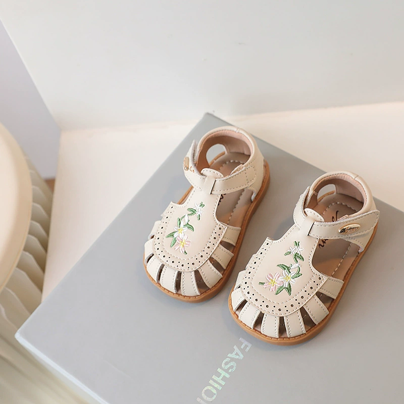 Children's sandals, summer footwear, children's bag, shoes for princess girl's, 2-3 years, soft sole, western style