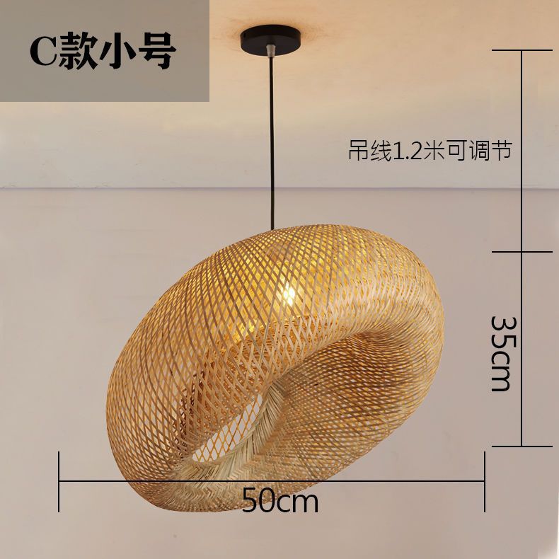 Linterna de personalidad creativa, pantalla japonesa de bambú, candelabro de arte de bambú, bambú, salón de té Zen, mesa de té, lámpara de bambú