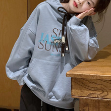 童卫衣2025男女童秋冬新品880339中大童字母一体绒韩版连帽卫衣