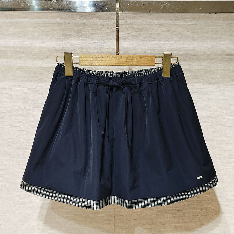 深圳南油2026春女装XSJ1Q05C格纹拼接运动休闲风短半裙S260072