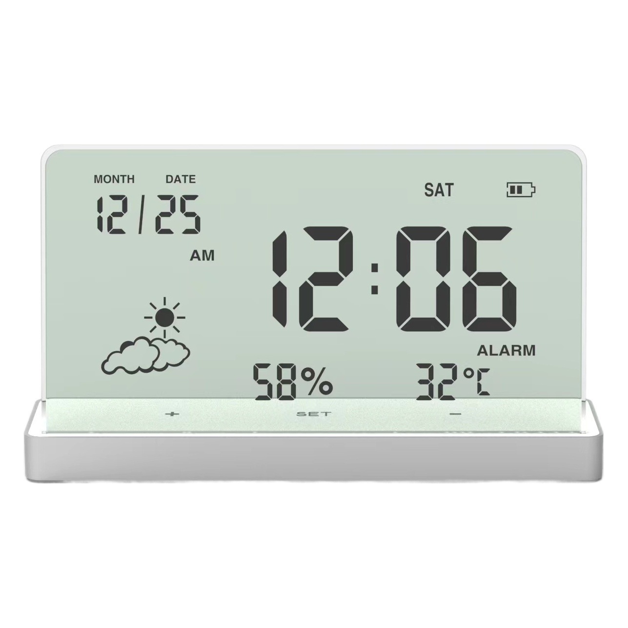 Reloj creativo reloj despertador transparente estilo ins reloj electrónico reloj despertador digital decoración simple reloj de estilo moderno