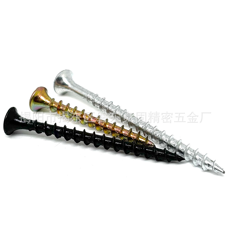 endurecer de alta resistencia negro rápido diente seco clavos de pared de madera zinc blanco clavos de pared de madera diente grueso de zinc color tornillo auto-tornante
