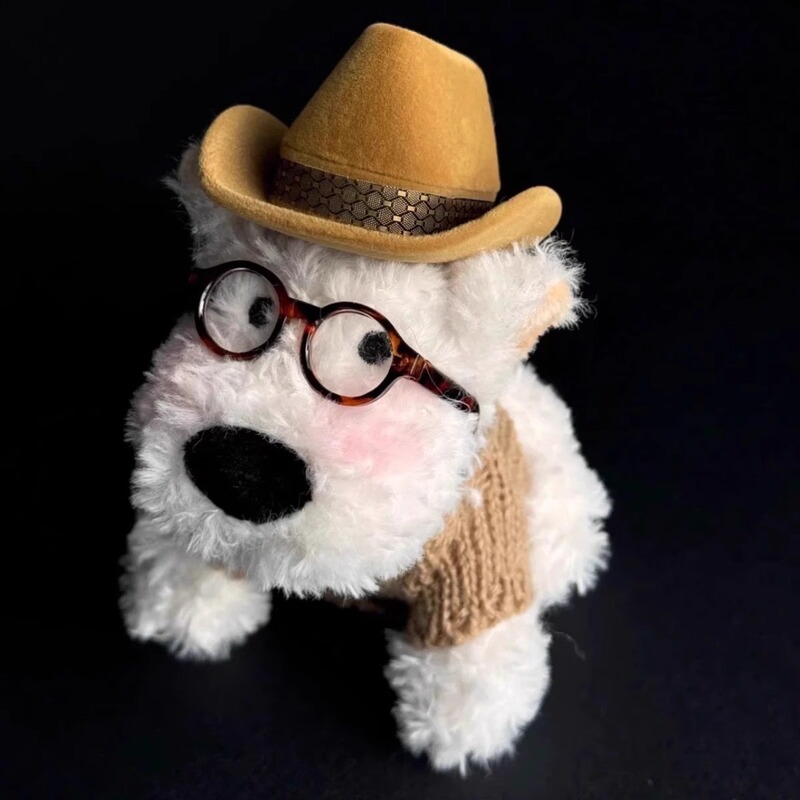 [子犬リングボックス] クリエイティブ文学スタイルウエストハイランド子犬ぬいぐるみかわいい漫画人形ジュエリーボックス|undefined