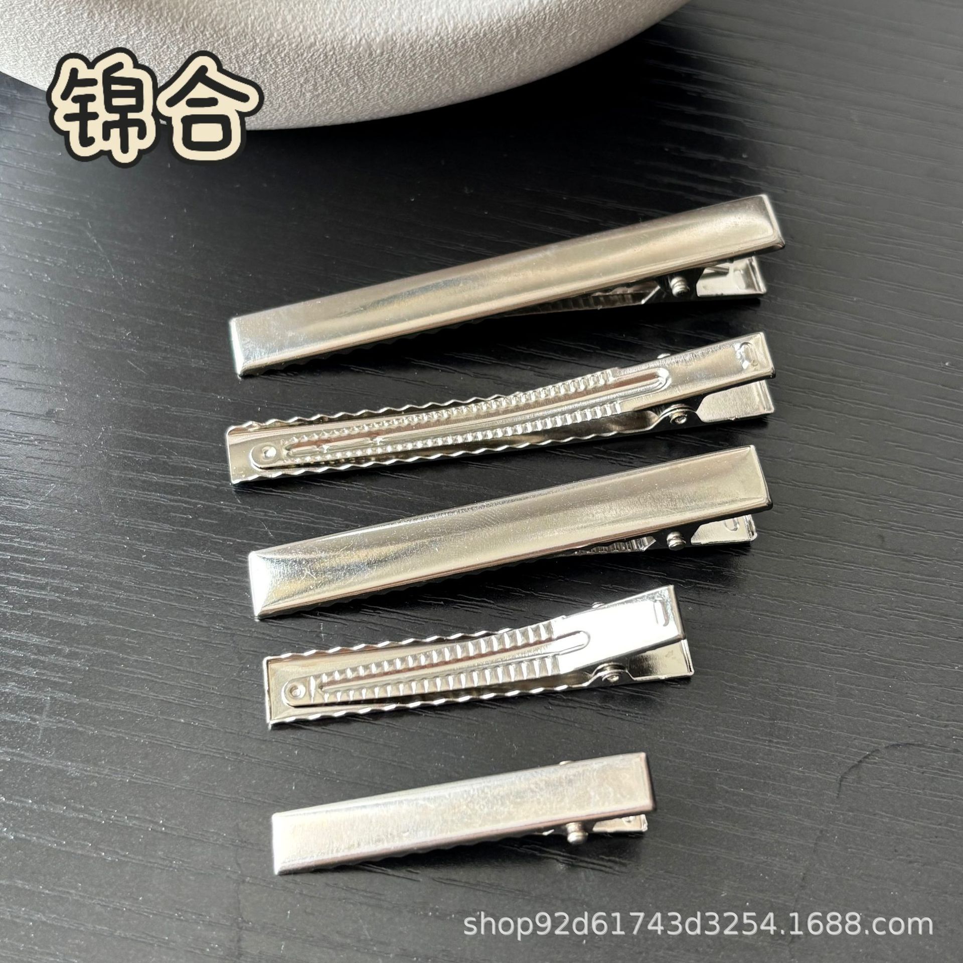 3.5-8cm Guangzhou Wide and Thick Square Clips DIY Materials Electroplated Hair Clips Hairpin Accessories Traceless Hair Clips Wholesale
