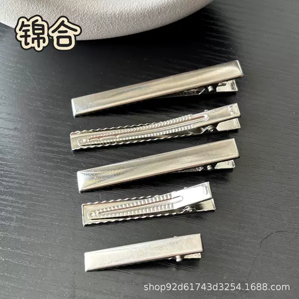 3.5-8cm Guangzhou Wide and Thick Square Clips DIY Materials Electroplated Hair Clips Hairpin Accessories Traceless Hair Clips Wholesale