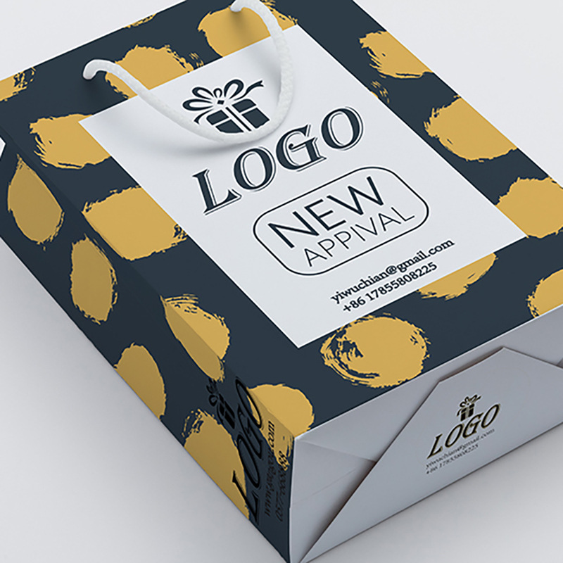 厂家定制Logo纸袋定制尺寸颜色快速出货手提袋白卡黑卡银卡纸袋