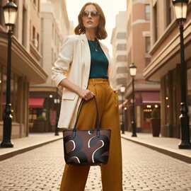 欧美跨境字母大容量棉麻帆布时尚休闲单肩托特大包简约通勤购物袋