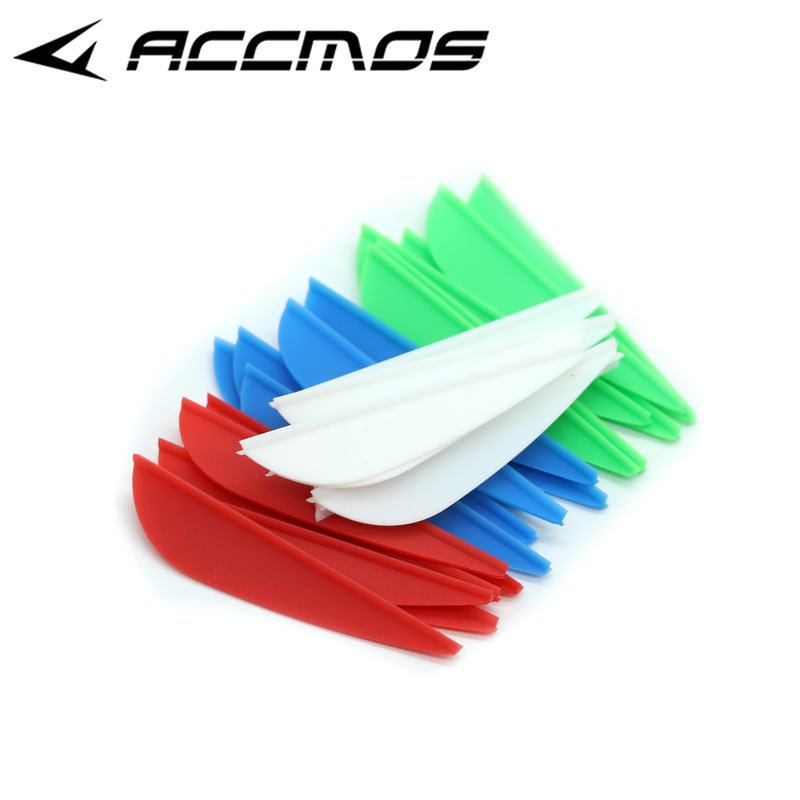 Arrow Feather Plastic High-elastic Drop-shaped Multicolor Feather 1.75/2/3/4/5 "Anti-trimey Hunting Composite Arrow