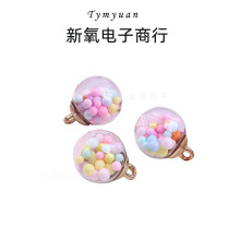 16mm彩色泡沫玻璃水晶球钥匙扣挂件挂坠 DIY手工饰品配件手工材料