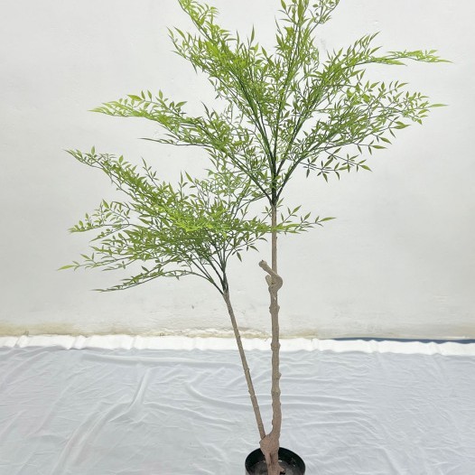 新中国式茶室景観装飾シミュレーション緑植南天竹鉢植え室内ショーウインドー着地造景装飾緑植|undefined