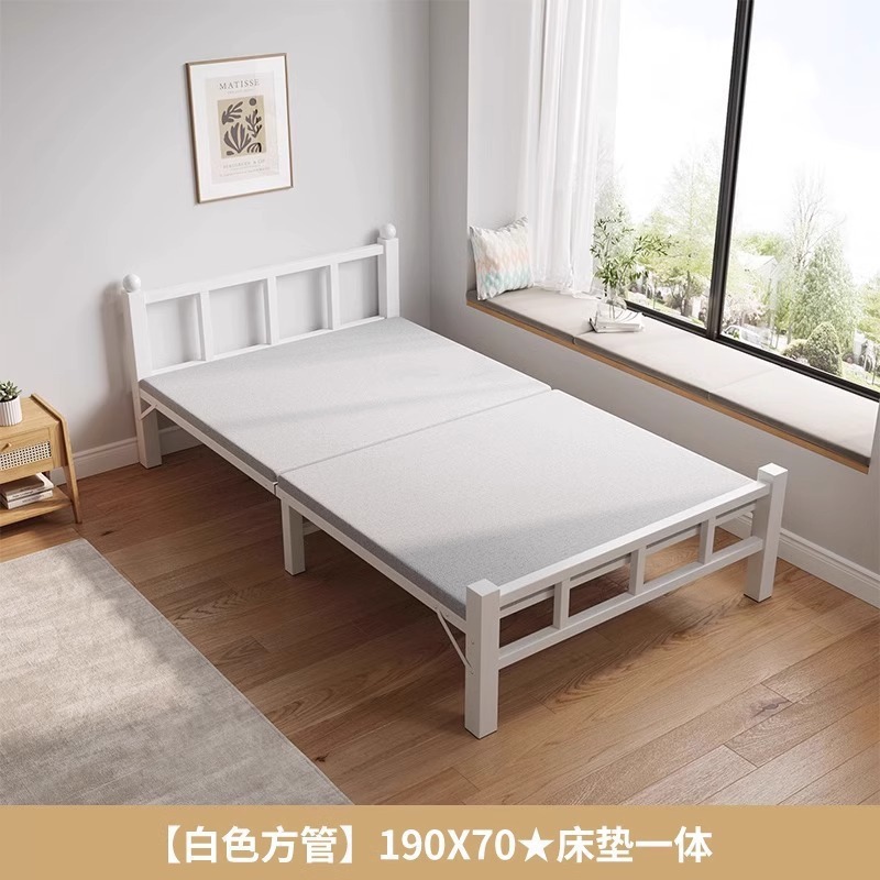 单人床家用折叠床出租房小床卧室加床一米二简易床成人米双人床邮|undefined