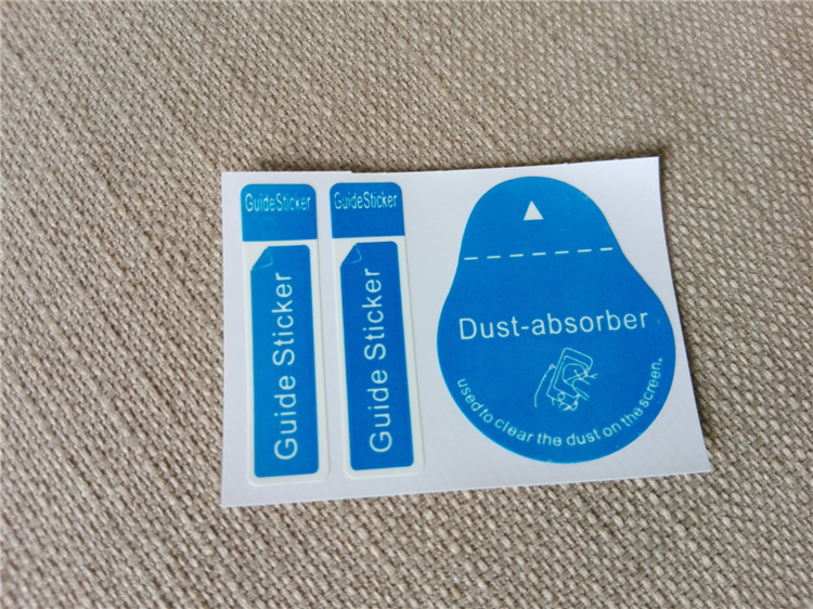 Blue English dust removal sticker (43*59)mm