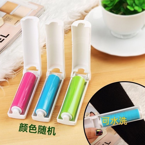 Washable lint-sticking device, clothes lint-sticking roller, clothing lint-sticking brush, carpet dust-sticking roller brush, pet bristle brush