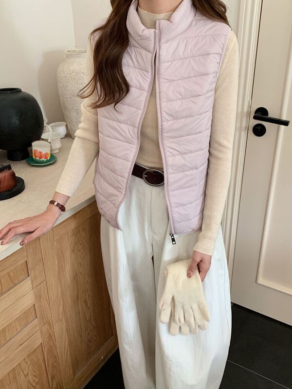 2025新款百搭休闲风秋季冬菱格棉服棉衣上衣外套内搭保暖马甲女装|undefined