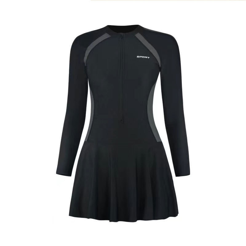 Swimsuits for women summer one-piece 2024 new long-sleeved sunscreen…