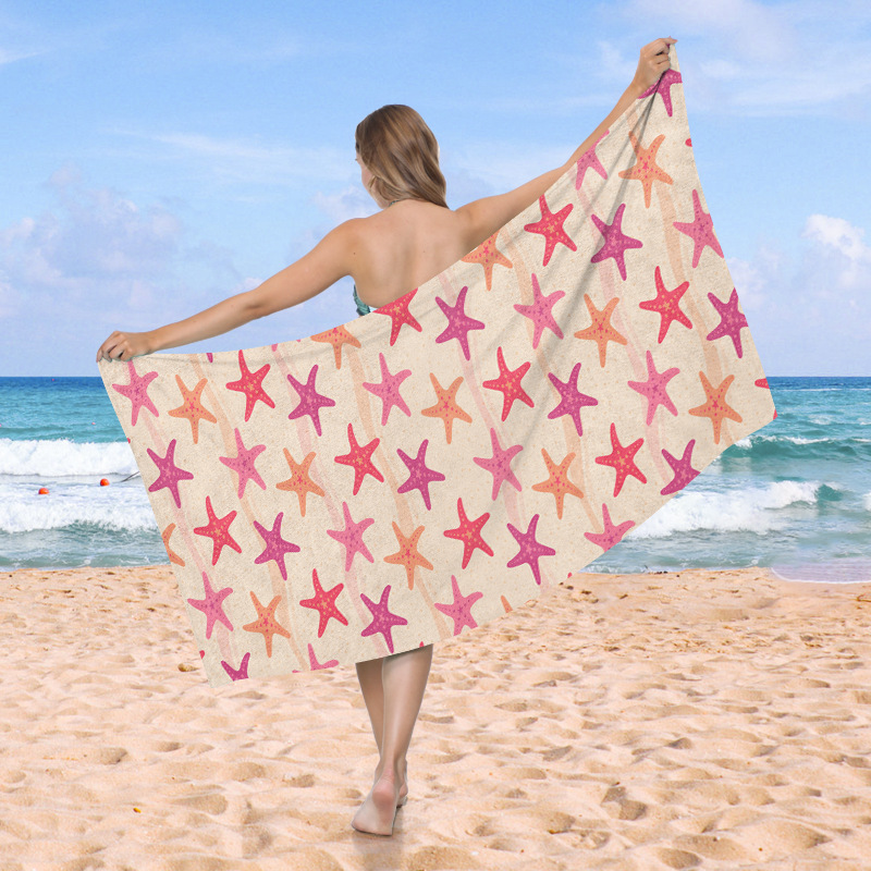 Microfibra transfronteriza tela de hormigas impresa toalla deportiva natación absorción sudor rápido secado toalla de baño de playa al aire libre