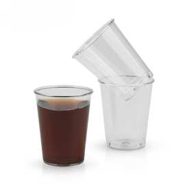 2OZ一次性PS水晶硬塑杯子品尝试饮杯白酒杯圆塑杯航空杯功夫茶杯