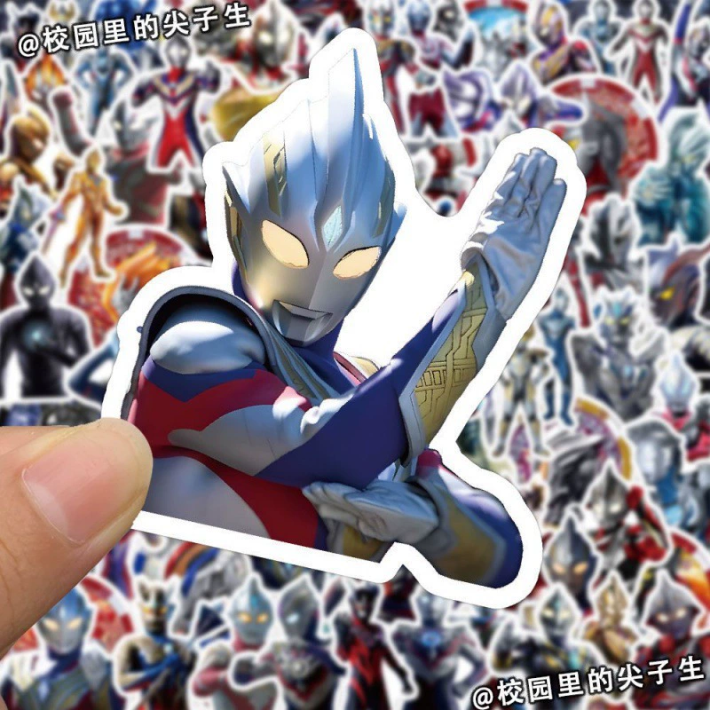 200 штук наклеек Ultraman, водонепроницаемый аниме-чемодан, канцелярские принадлежности из ПВХ, чашка для воды, блокнот, украшение для мобильного телефона без оставления клея