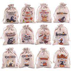 卸売りのハロウィンの口の贈り物の袋は縄のキャンディーの間食の包装を引き出して祝日のお土産の袋の現物を収納します。