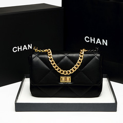 小香風19bag真皮雲朵包2023新款高級感菱格鏈條包時尚單肩斜挎包