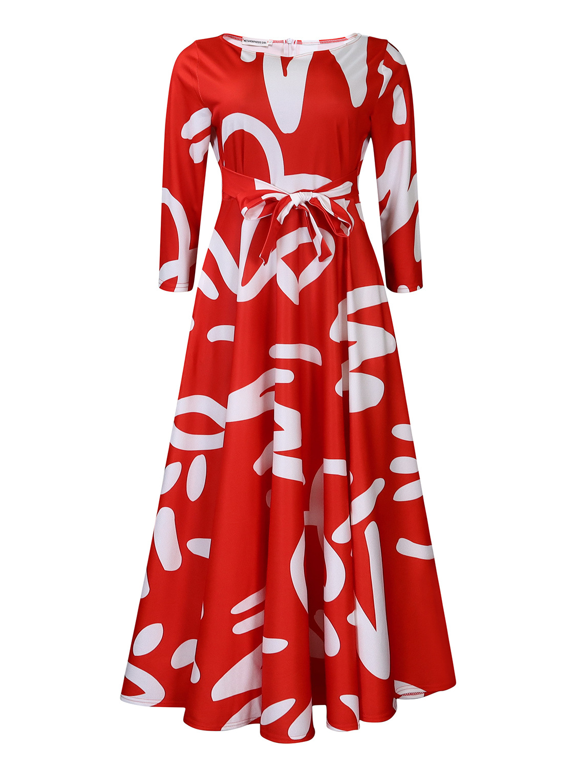 Plus Size African Print Maxi Dress Stylish Floral Design Tie Neck Flowy Silhouette Spring Summer Occasion Wholesale