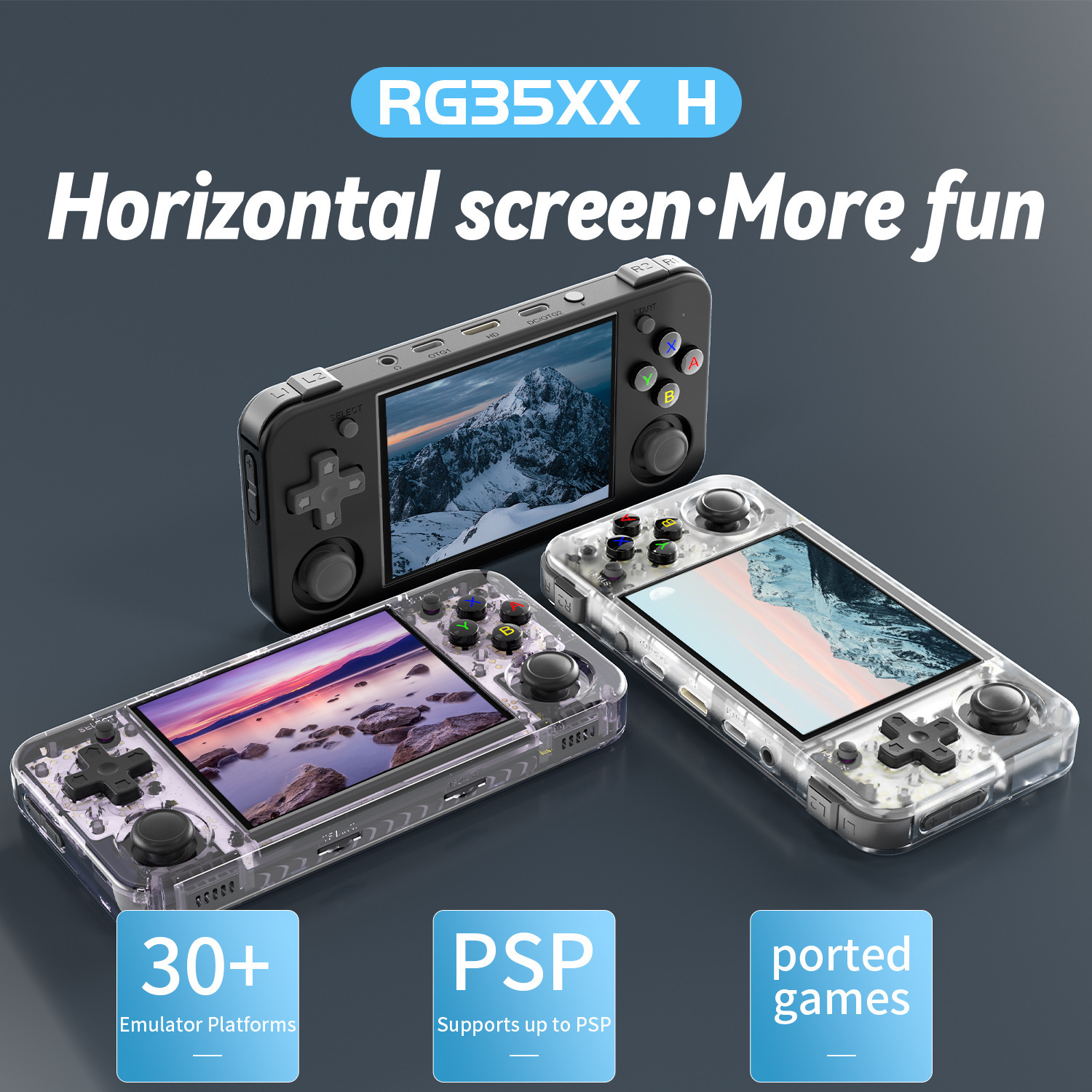 Cross-Border Rg35Xxh Open-Source Handheld Console Anbernic Classic Retro Dual-Stick Psp Tv Game Console Wholesale
