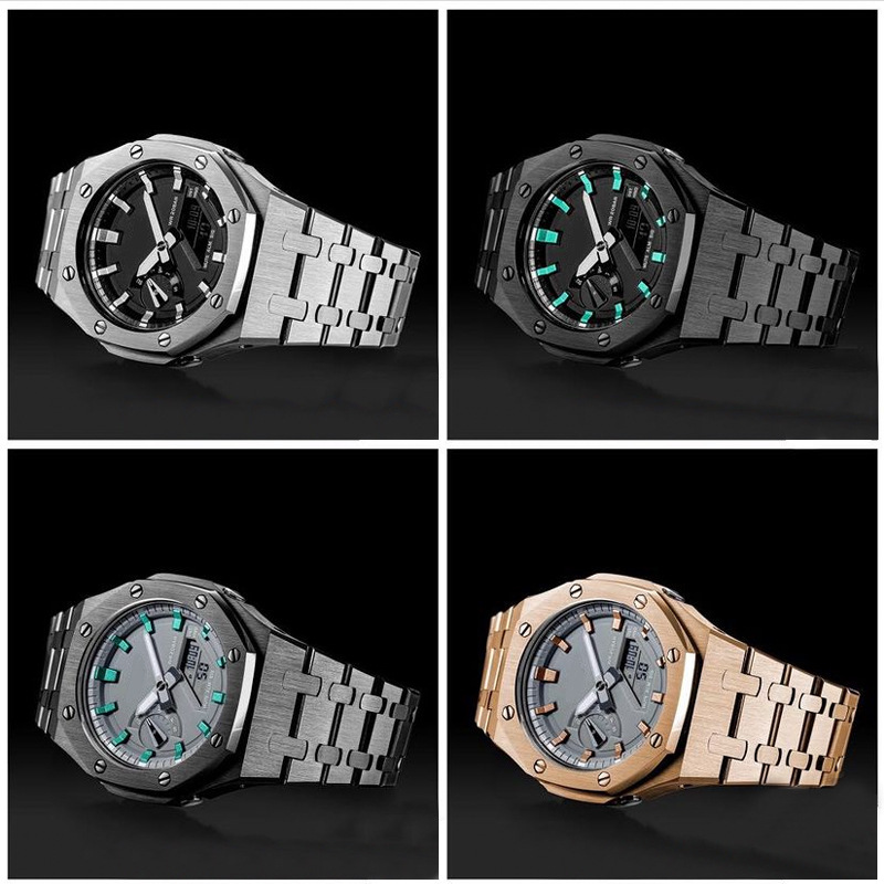 Adapted GA2100/GM2100 farmhouse oak GMAS-2100 four generation modified case strap stainless steel accessories