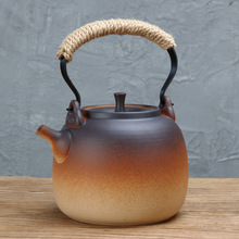 煮茶炉陶土壶功夫烧水壶窑变陶瓷茶壶提粱耐高温单个煤气明火家用