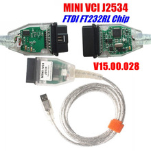 MINI VCI J2534 FTDI FR232RL For TOYOTA V16.00.023丰田诊断线