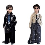 Осенняя детская рубашка для мальчиков, в корейском стиле, короткий рукав, в западном стиле, детская одежда