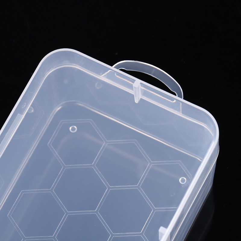 Caja de plástico rectangular caja de almacenamiento cuadrada de escritorio caja de almacenamiento de cosméticos caja de almacenamiento de plástico PP papelería caja de almacenamiento